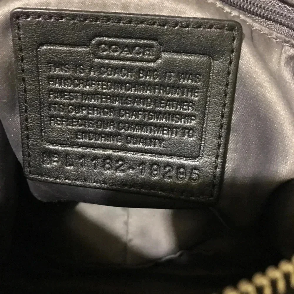 Authentic coach black leather handbag